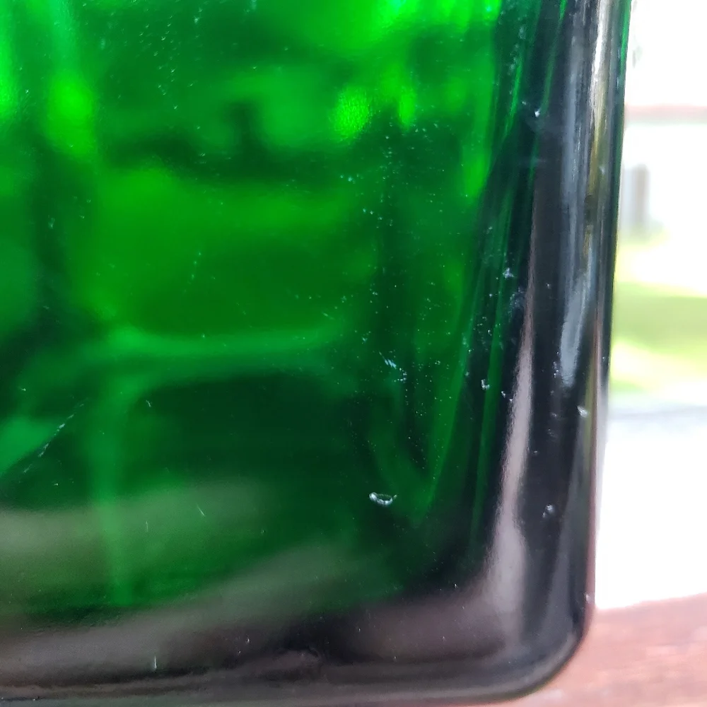 (2) Older Green NAPCO Cleveland.O. USA Short Rectangular Vases / Planters